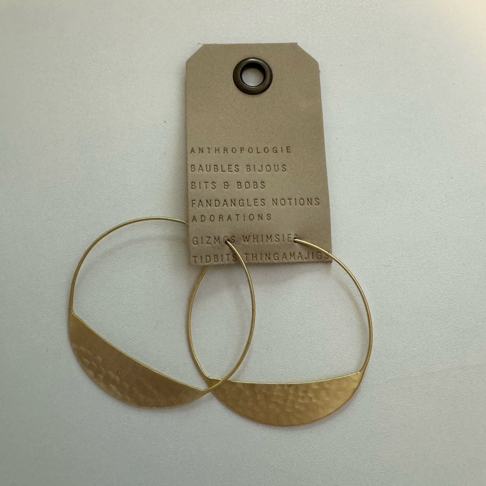 NWT - Anthropologie Frannie Hoop Earrings